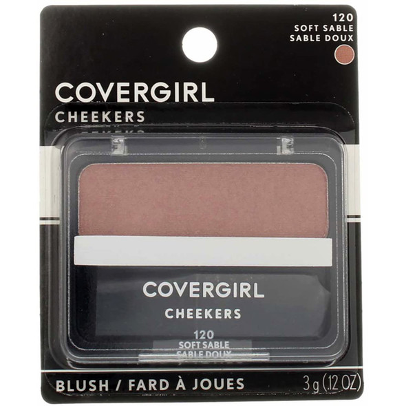 CoverGirl Cheekers Blush, Soft Sable 0.12 oz (Pack of 2)