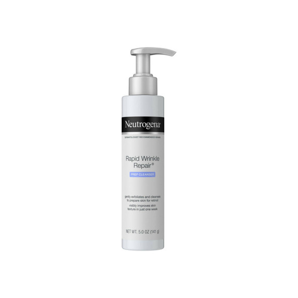 Neutrogena Repair Anti-Wrinkle Retinol Prep Facial Cream Cleanser  Glycolic Acid and Micro-Exfoliant  Skin 5 oz