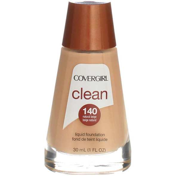 CoverGirl Clean Liquid Makeup, Natural Beige, [140] 1 oz (Pack of 4)