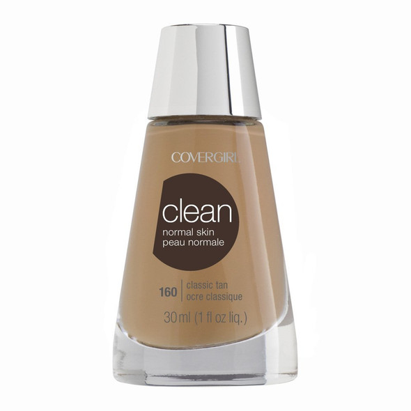 COVERGIRL Clean Liquid Makeup, Classic Tan (W) 160, 1.0-Ounce Bottles (Pack of 2)