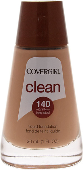 CoverGirl Clean Liquid Foundation, 140 Natural Beige, 1 Ounce
