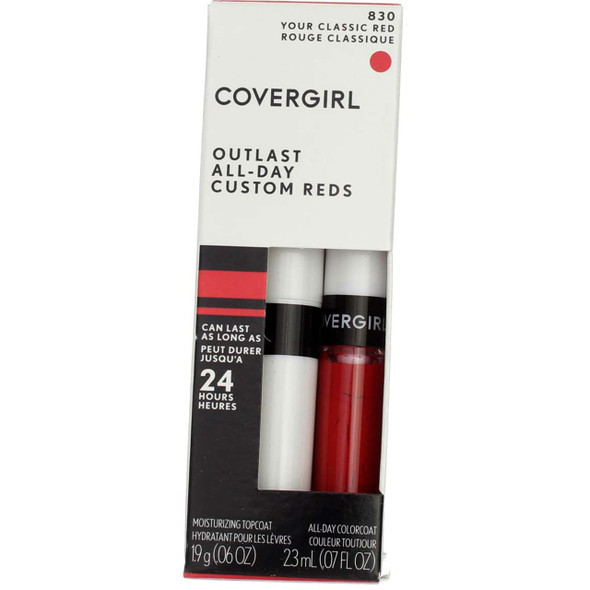 COVERGIRL Outlast All-Day Custom Reds Lip Color, Your Classic Red (Pack of 4)