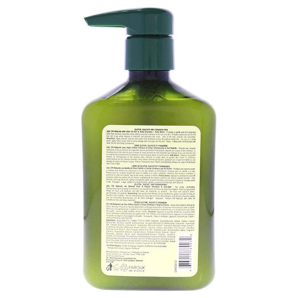 CHI Naturals with Olive Oil Hair Shampoo and Body Wash, 11.5oz