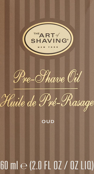 The Art of Shaving Pre Shave Beard Oil for Men, Protects Against Irritation and Razor Burn, Clinically Tested for Sensitive Skin, Oud, Woody, 2 Fl Oz
