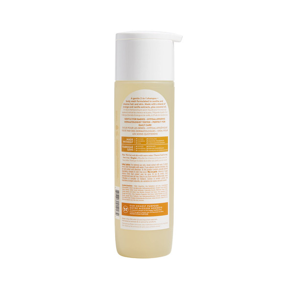 The Honest Company Perfectly Gentle Sweet Orange Vanilla Shampoo + Body Wash | Tear-Free Baby Shampoo with Naturally Derived Ingredients | Sulfate- & Paraben-Free Baby Bath | 10 Fl Oz (Pack of 1)