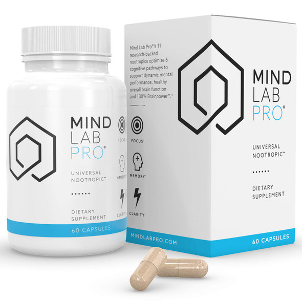 Mind Lab Pro® Universal Nootropic Brain Booster Supplement for Focus, Memory, Clarity, Energy - 60 Capsules - Plant-Based, Naturally Sourced Memory Vitamins for Better Brain Health