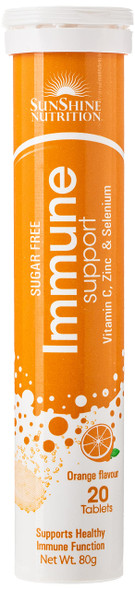 Sunshine Nutrition Immune Support Orange Effervescent 20 Tablets