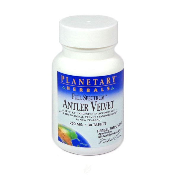 Planetary Herbals, Antler Velvet 250mg Full Spectrum, 30 ct