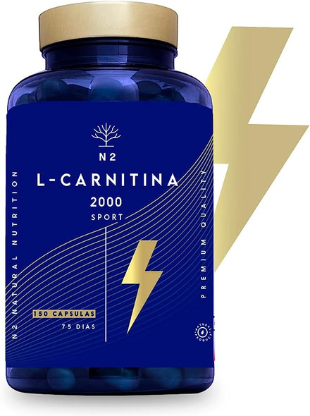 Natural L Carnitine 2000 Capsules.High Concentration Fat Burner Pills. Improves Sports Performance. Weight Loss, Energy Resistance. 2000Mg. 150 Vegetable Capsules. Ec Manufactured.N2 Natural Nutrition
