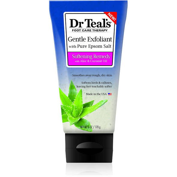 Dr. Teal's Gentle Exfoliant Foot Scrub With Epsom Salt 6 Ounce