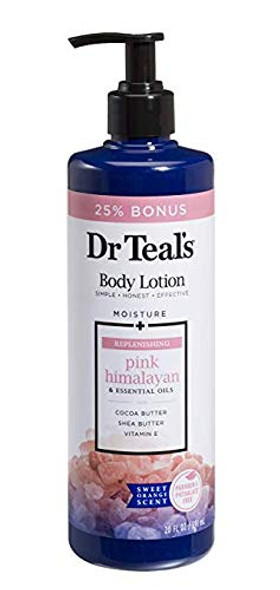 Dr Teal's Body Lotion - Replenishing Pink Himalayan - 20 oz Bonus Size - Quick & Easy Daily Regimen to Moisturize & Promote Healthier Looking Skin