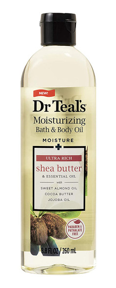 Dr. Teal's Moisture + Ultra Rich Shea Butter & Essential Oil Moisturizing Bath & Body Oil 8.8oz