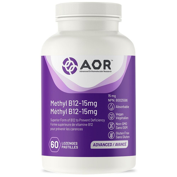 AOR Methylcobalamin B12 15 mg 60 lozenges