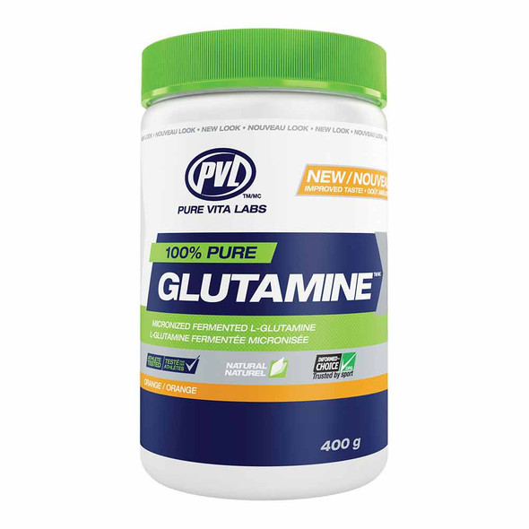 PVL 100 Pure Glutamine - Orange Flavor - 400g