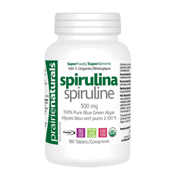 Prairie Naturals Spirulina 180 Tabs