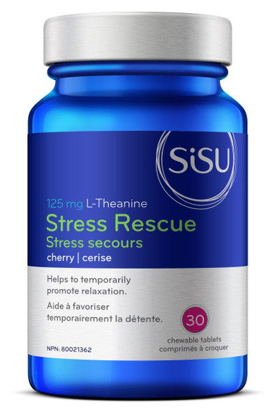 Sisu Cherry L-Theanine Stress Rescue 125 mg - 30 Chewable Tablets