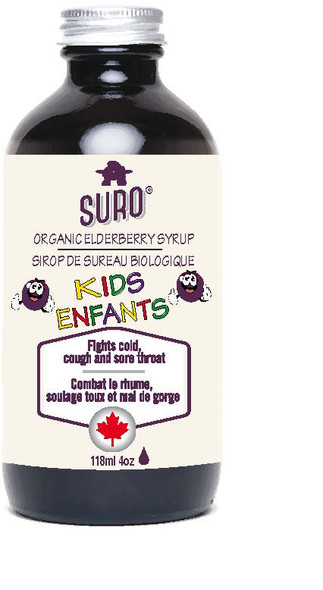 SURO Organic elderberry syrup for kids 118 ml