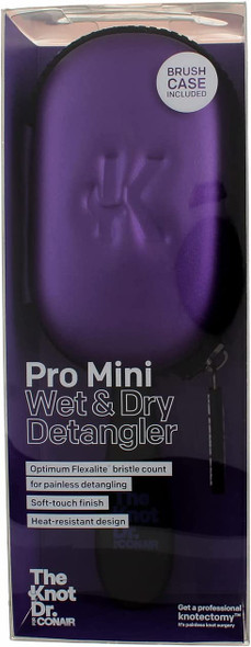 Conair, The Knot Dr., Pro Mini Wet & Dry Detangler, Purple, 2 Piece Set