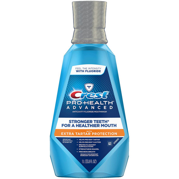 Crest Pro-Health Advanced Anticavity Fluoride Mouthwash with Extra Deep Clean, 33.8 Ounce