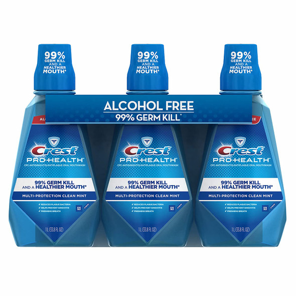 Crest 76380 Pro Health Multiprotection Rinse 3 Pack 1 L, Shape