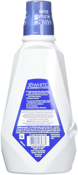 Crest 3D White Multi-Care Whitening Rinse, Glamorous White, Fresh Mint, 32 Fl Oz (Pack of 2)