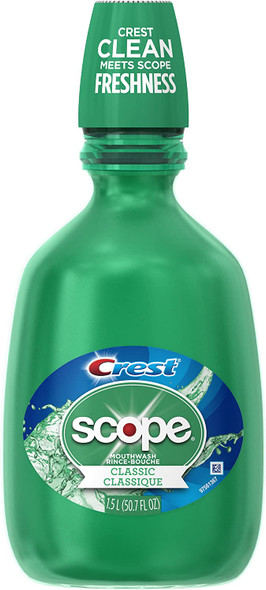 Crest Scope Classic Mouthwash Original Formula, Green, 50.72 Fl Oz