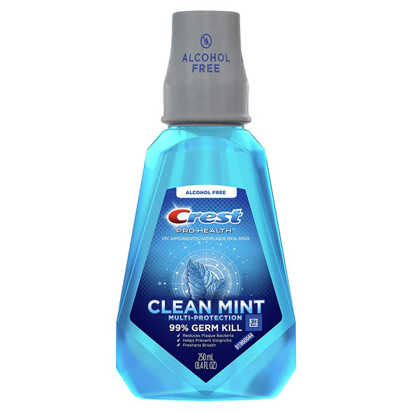 Crest Pro-Health Multi-Protection Refreshing Mouthwash, Clean Mint 8.4 Ounces (Pack of 2)