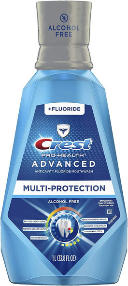 Crest Pro Health Rns Dp C Size 33.8z Crest Pro Health Advanced W/Extra Deep Clean Mouthwash Blue 33.8z, Pack of 3