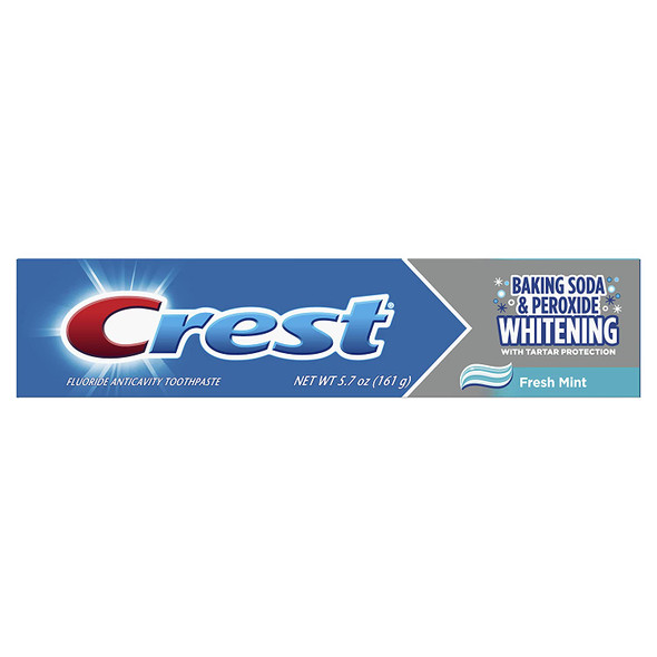 Crest Cavity & Tartar Protection Toothpaste, Whitening Baking Soda & Peroxide, Mint , 5.7oz