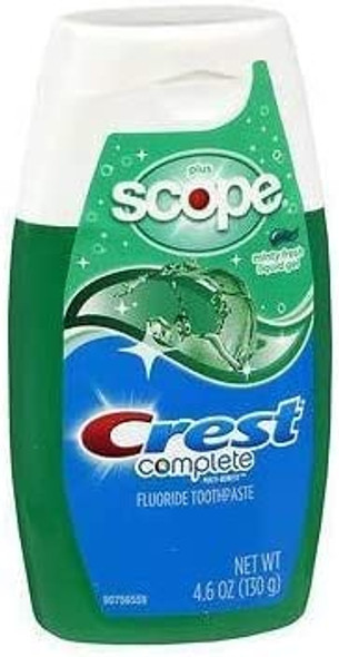 Crest Plus Scope Toothpaste Liquid Gel Minty Fresh - 4.6 oz, Pack of 2