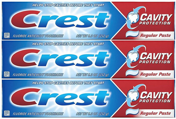 Crest Cavity Protection Regular Toothpaste 8.2 oz (232g) - Pack of 3