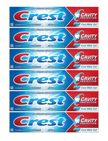 Crest Toothpaste Cavity Protection Cool Mint Gel (Pack of 6)