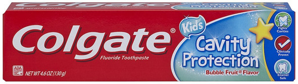 Colgate Kids Cavity Protection Toothpaste, ADA-Accepted, Bubble Fruit Flavor - 4.6 Ounce (Packaging May Vary)