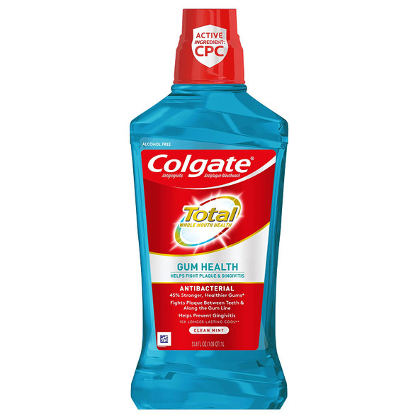Colgate Total Gum Health Mouthwash- Clean Mint - 33.8 oz