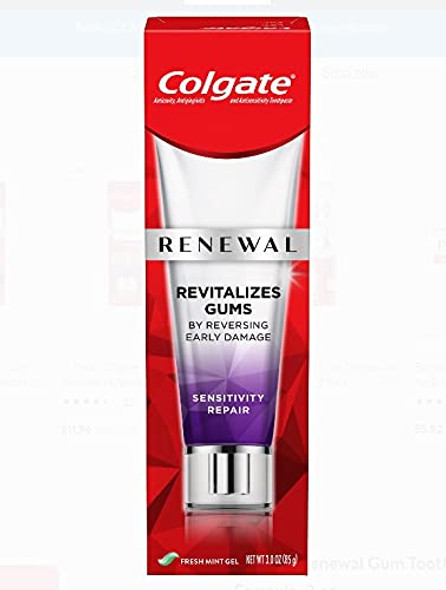 Colgate Renewal Gum Toothpaste, Sensitivity Repair, Fresh Mint Gel Formula, 3 oz