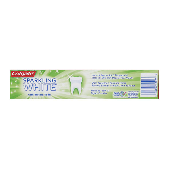 Colgate Sparkling Mint Zing Gel Toothpaste, white mint,spearmint, 8 Ounce