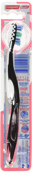 Colgate, Toothbrush 360 Advanced Optic White Medium, 1 Count