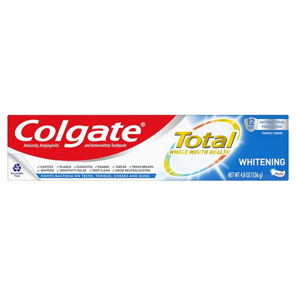 Colgate Pa Total Whitening Paste Toothpaste, 4.8 Ounce