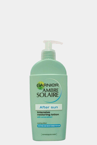 Sun x Lotion Milk, 400 Lotion, Body Soothing Moisturising Vera, Cooling Aloe After After Solaire 1 with Ambre Garnier Sun ml