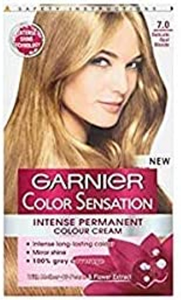 3 x Garnier Color Sensation Intense Permanent Colour Cream 7.0 Delicate Opal Blonde