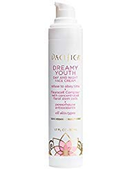 Pacifica Beauty, Dreamy Youth Day and Night Face Cream, Daily Hydrating Facial Moisturizer, For All Skin Types, Made with Peptides and Floral Stem Cells, 100% Vegan and Cruelty Free