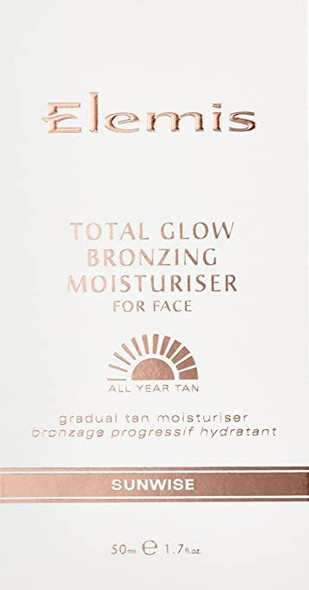 ELEMIS Total Glow Bronzing Body Gradual Tan Moisturizer, Face, 1.6 Fl Oz