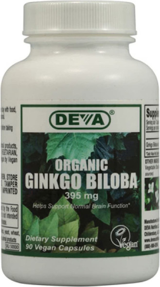 Vegan Ginkgo Biloba Organic Deva Vegan 90 Tabs