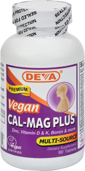 Deva Vegan Vitamins Cal Mag Plus Vegan 90 Tab
