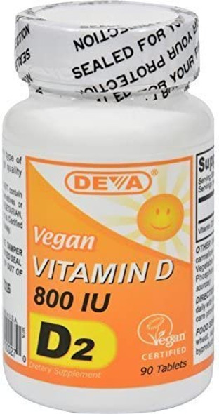 Deva Vegan Vitamins Vitamin D 800Iu Vegan 90 Tab8