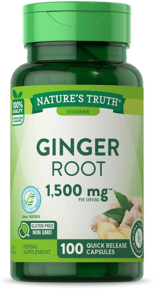 Nature's Truth Ginger Root 1500 mg 100 Capsules