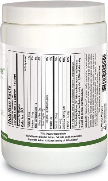 Biotics Research Nitrogreens Powdered Formula, Organic Phytonutrient Blend, Sourced From Heirloom Seeds, Isoflavones, Polyphenols, Natural Carotenoids, Betalains, Glucosinolates. 8.6 Ounces