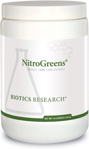 Biotics Research Nitrogreens Powdered Formula, Organic Phytonutrient Blend, Sourced From Heirloom Seeds, Isoflavones, Polyphenols, Natural Carotenoids, Betalains, Glucosinolates. 8.6 Ounces