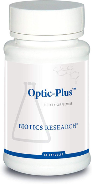 Biotics Research Optic Plus Eye Vitamin & Mineral Support Supplement With Lutein And Zeaxanthin, Healthy Retinal Tissue And Vision 60 Capsules