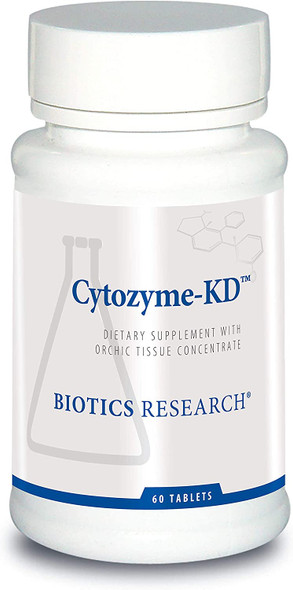 Biotics Research Cytozyme Kd Neonatal Kidney, Supports Renal Health, Healthy Blood Pressure, Sod, Catalase, Potent Antioxidant Activity. 60 Tablets.